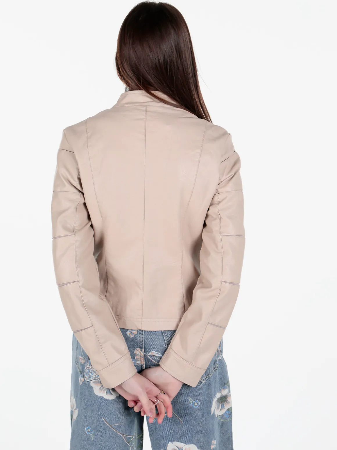 Solada Giacca in ecopelle da donna con zip