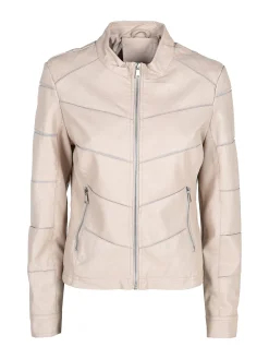 Solada Giacca in ecopelle da donna con zip