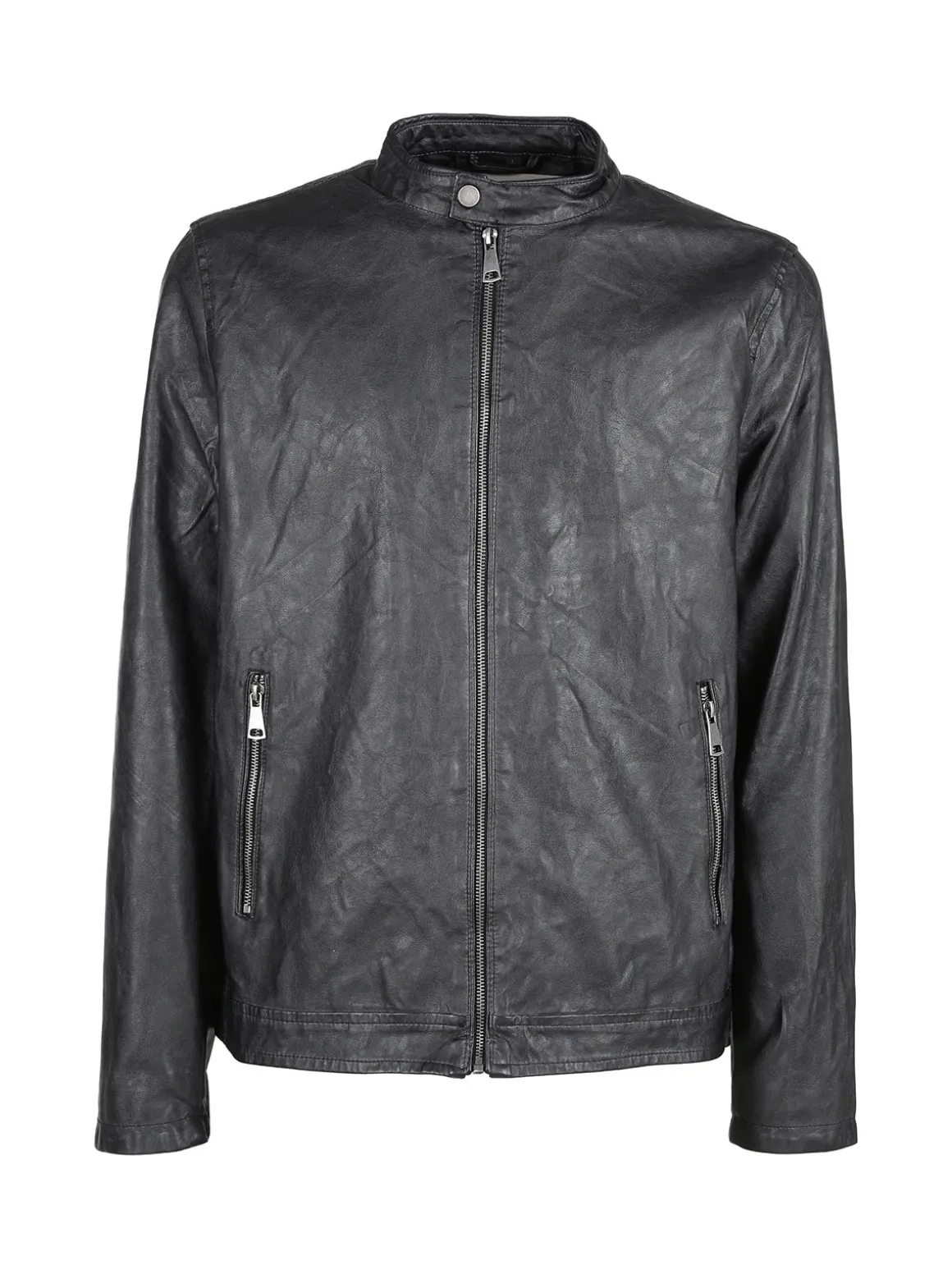 Solada Giacca in ecopelle da uomo con zip