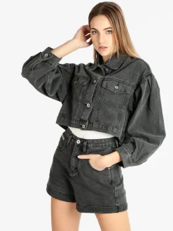 Solada Giacca in jeans donna oversize