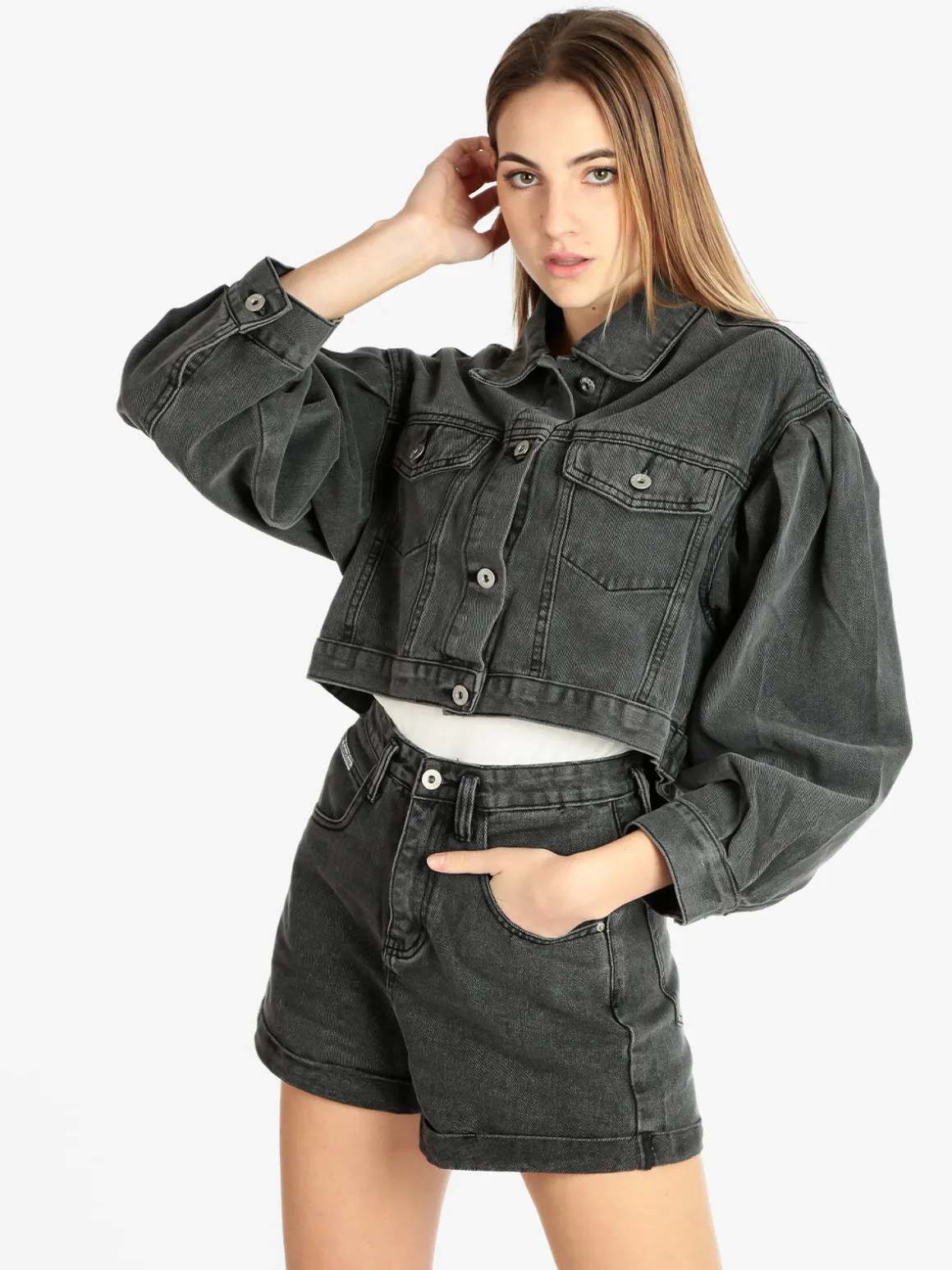 Solada Giacca in jeans donna oversize