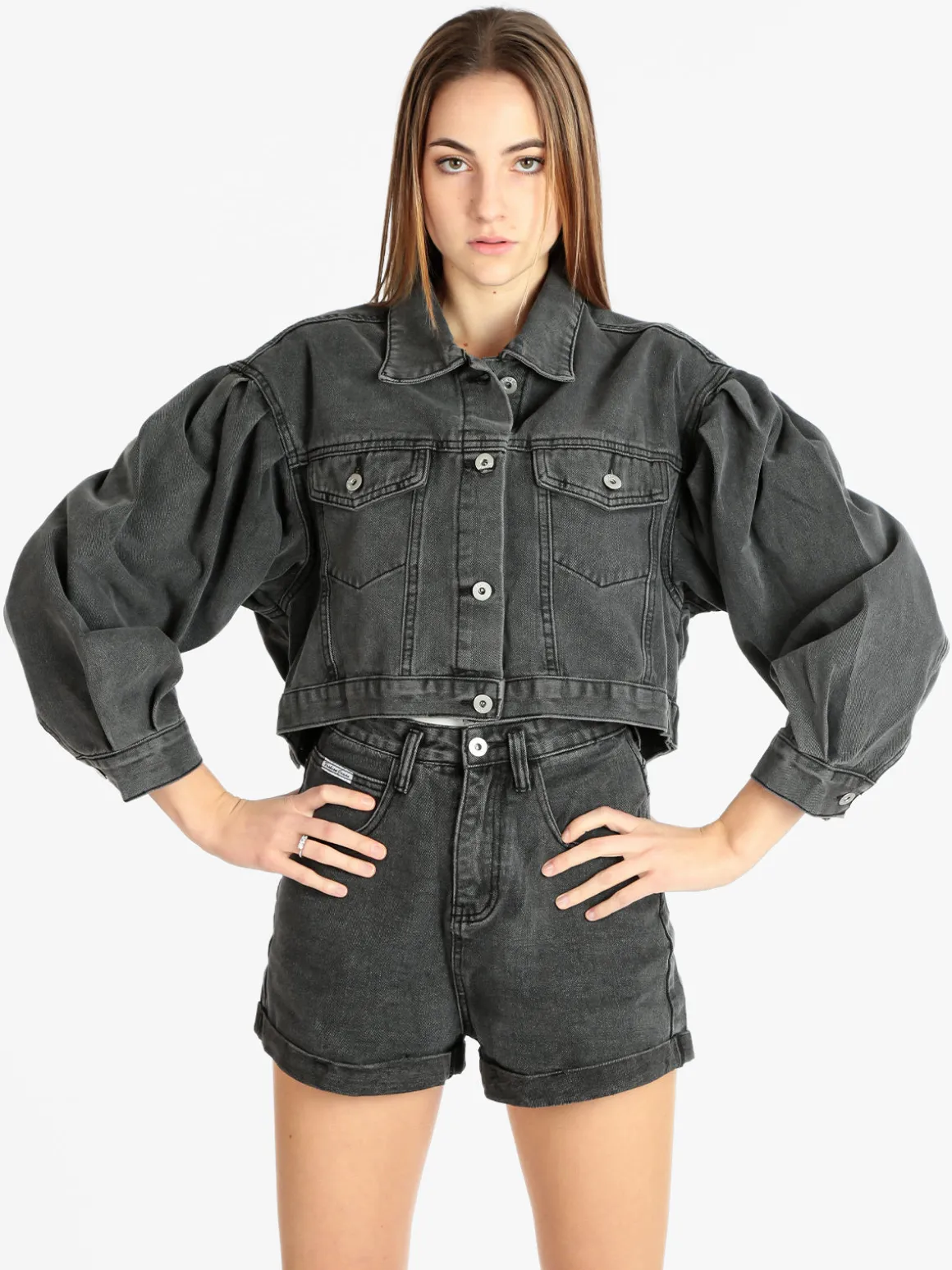 Solada Giacca in jeans donna oversize