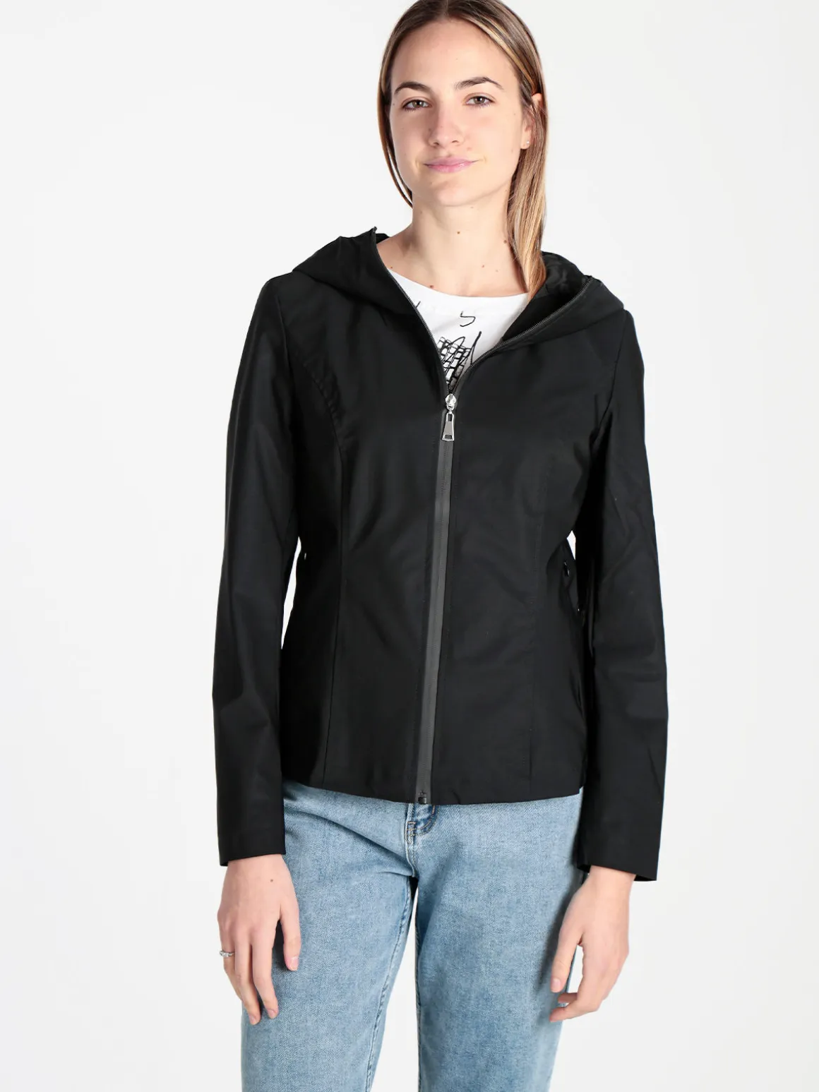 Solada Giacca leggera da donna con cappuccio e zip