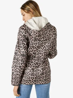Solada Giacca leggera da donna reversibile con cappuccio e zip - panna