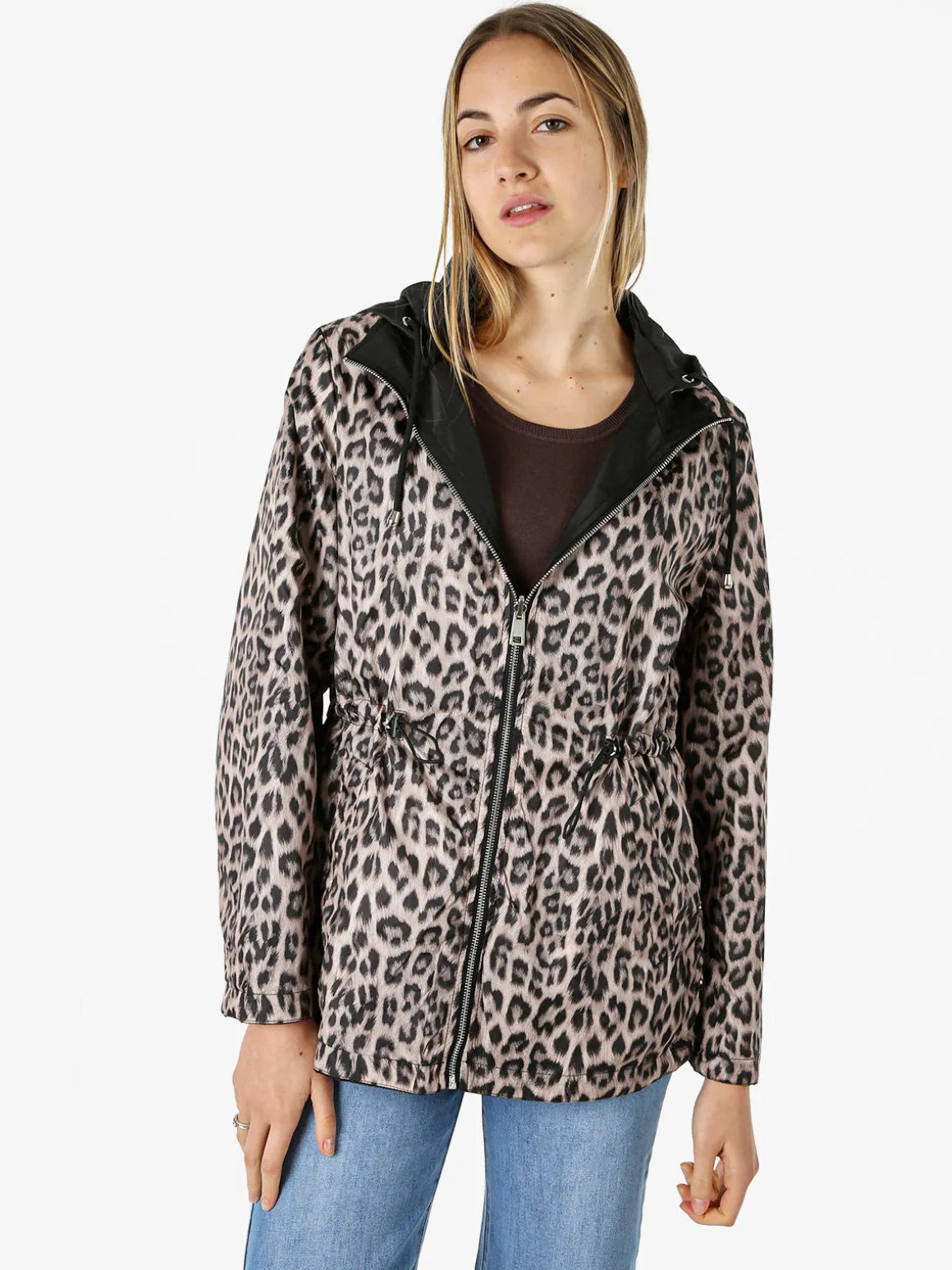 Solada Giacca leggera da donna reversibile con cappuccio e zip - nero