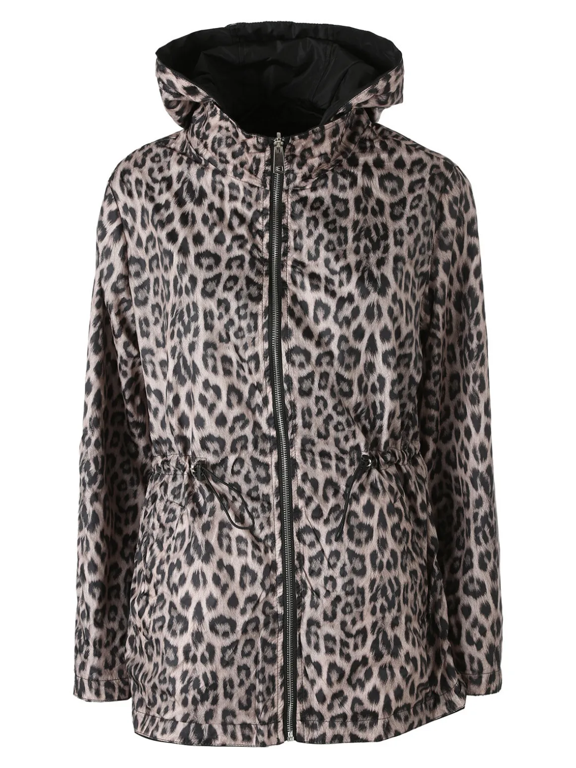 Solada Giacca leggera da donna reversibile con cappuccio e zip - nero