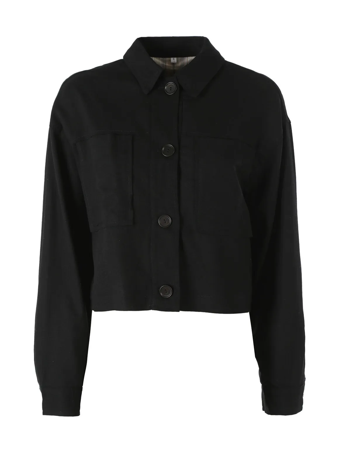 Solada Giacca oversize da donna in misto cotone e lino - nero