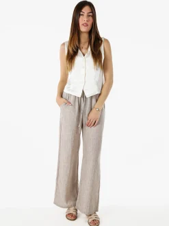 Solada Gilet donna classico effetto lucido - bianco