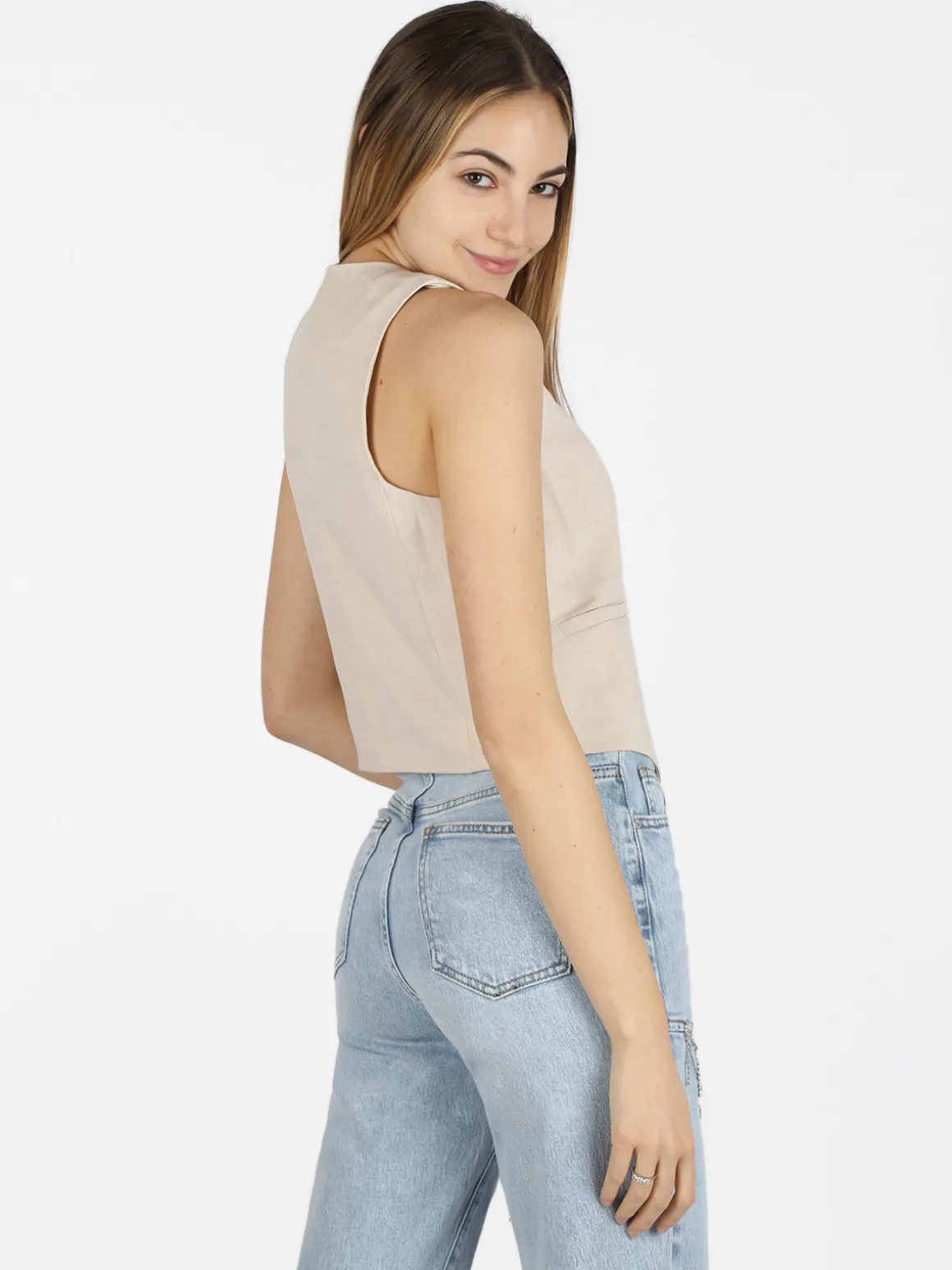 Solada Gilet donna con bottoni gioiello