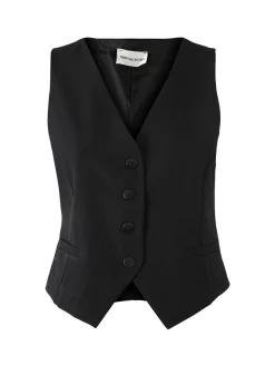 Solada Gilet donna con bottoni - nero