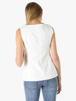 Solada Gilet donna con bottoni - bianco