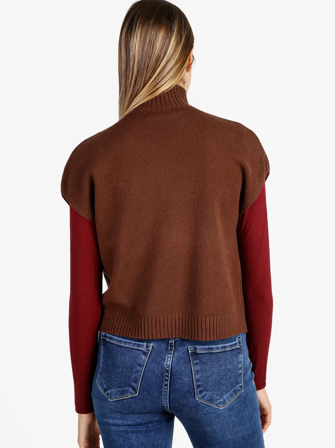 Solada Gilet donna dolcevita in maglia - mro