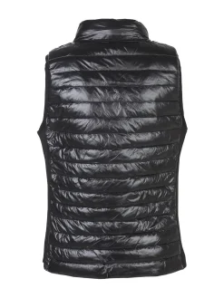 Solada Gilet donna effetto piumino con zip taglie grandi - nero