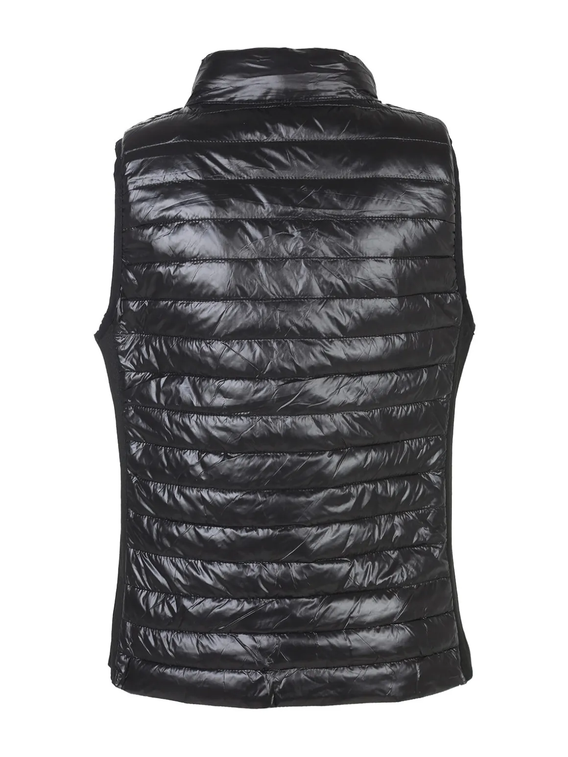 Solada Gilet donna effetto piumino con zip taglie grandi - nero