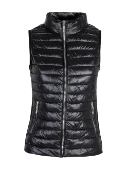 Solada Gilet donna imbottito con chiusura zip - nero
