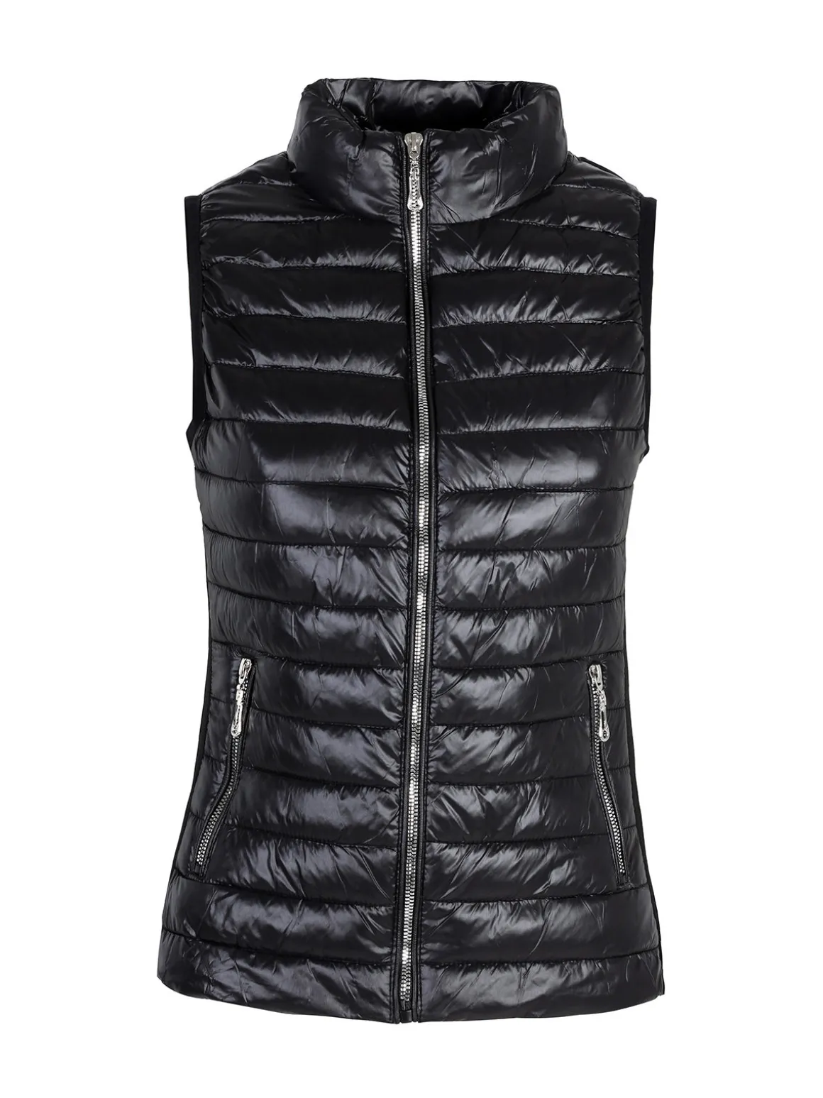 Solada Gilet donna imbottito con chiusura zip - nero
