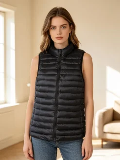 Solada Gilet donna imbottito taglie grandi - nero