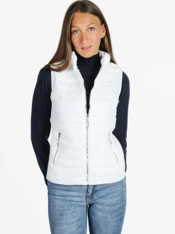 Solada Gilet donna imbottito con chiusura zip - bianco