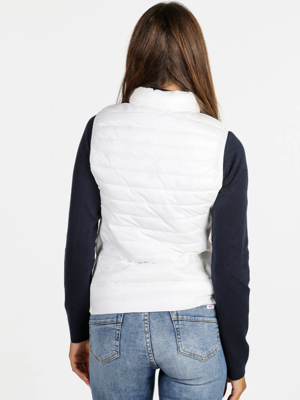 Solada Gilet donna imbottito con chiusura zip - bianco