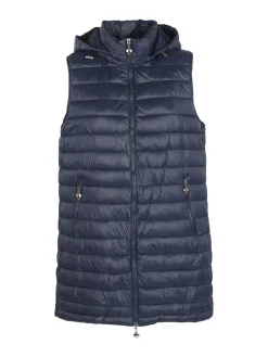 Solada Gilet donna imbottito con cappuccio e zip tagie forti