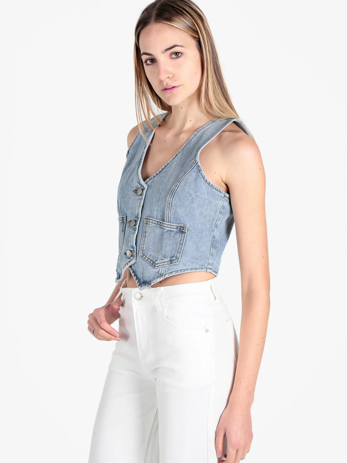 Solada Gilet donna in jeans