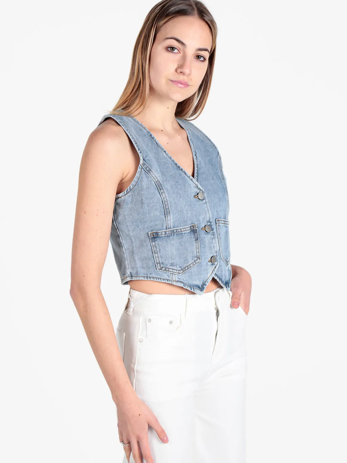 Solada Gilet donna in jeans