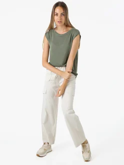 Solada Gilet donna in maglia fine - verde