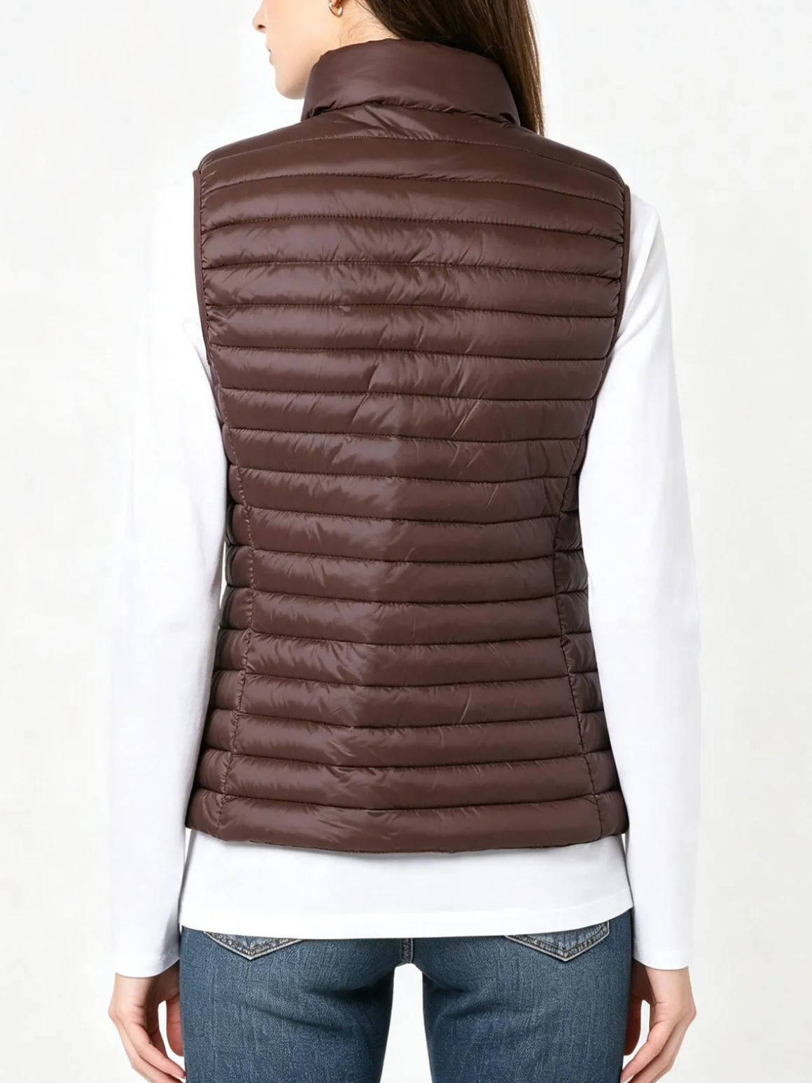 Solada Gilet imbottito da donna full zip - moro