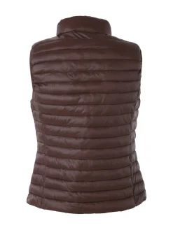 Solada Gilet imbottito da donna full zip - moro