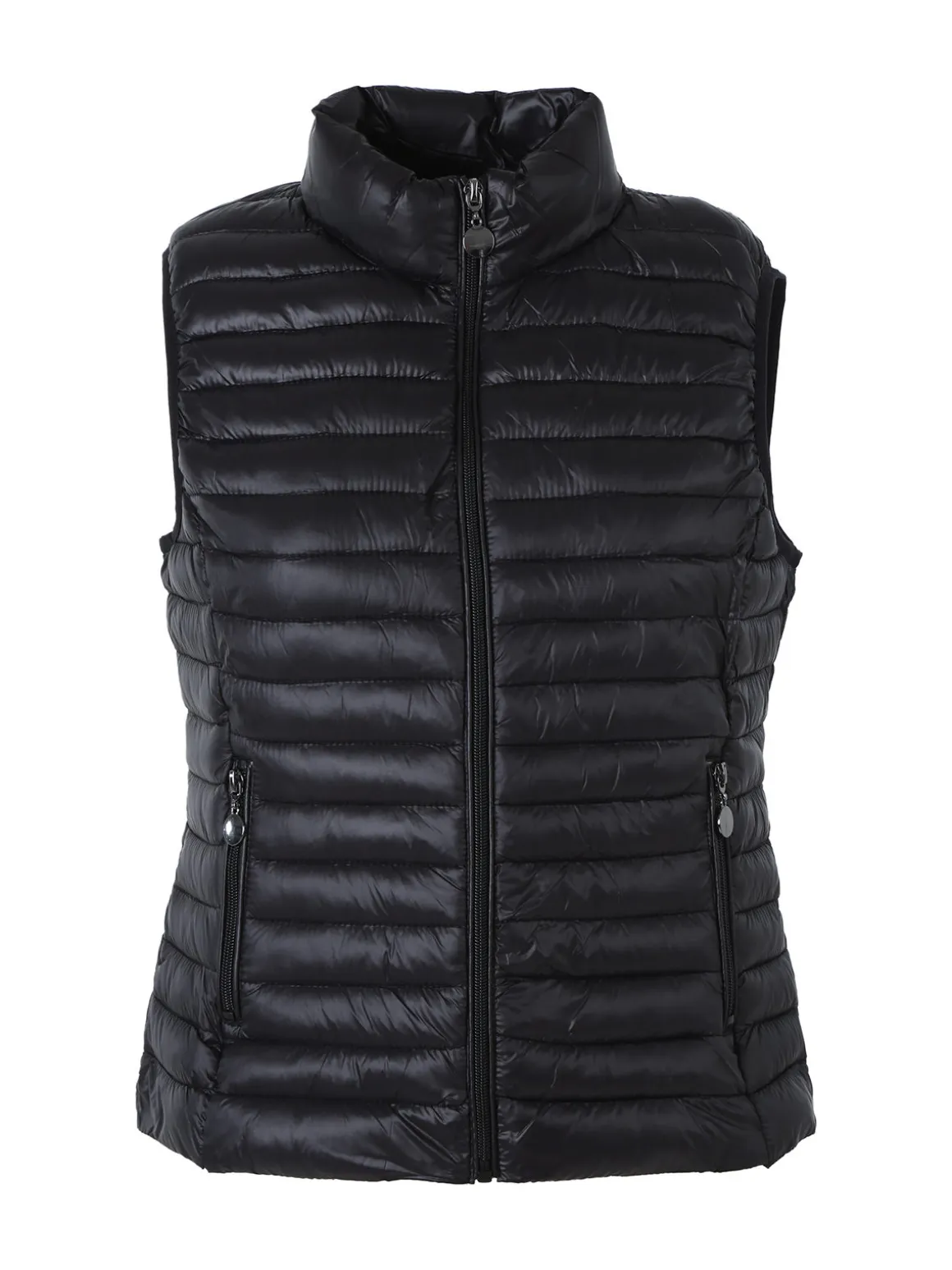 Solada Gilet imbottito da donna full zip - nero