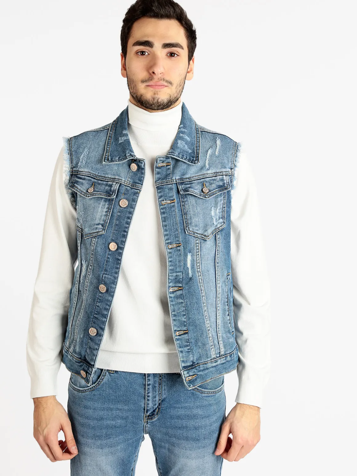 Solada Gilet in jeans da uomo