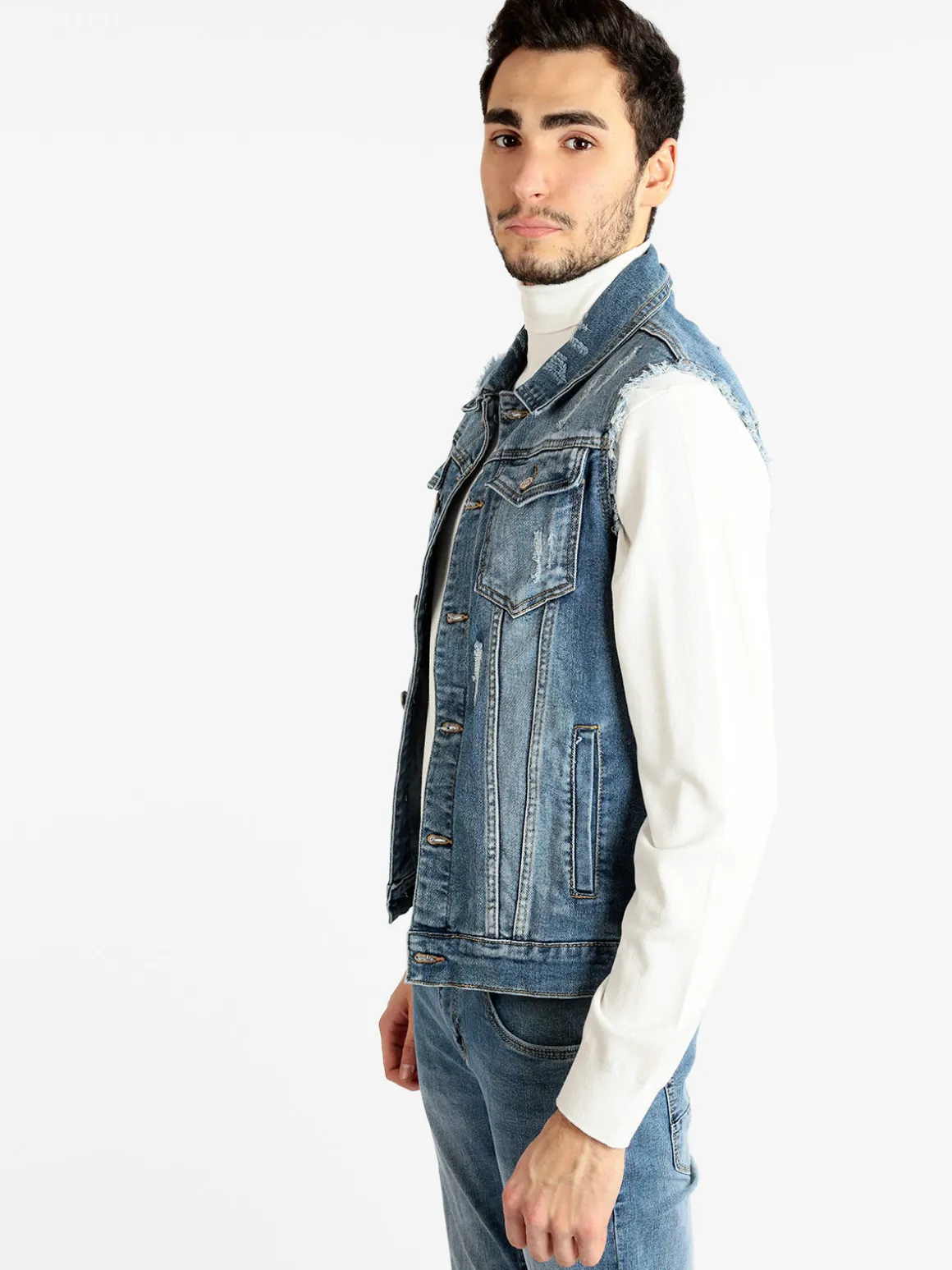Solada Gilet in jeans da uomo