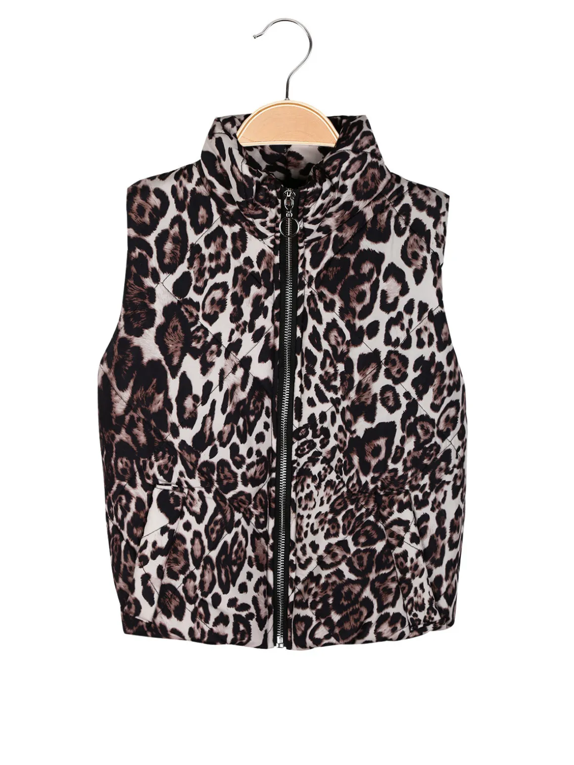 Solada Gilet maculato da bambina con zip