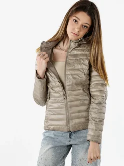 Solada Giubbino donna 100 grammi reversibile con cappuccio - beige