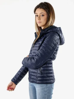 Solada Giubbino donna 100 grammi reversibile con cappuccio - blu scuro