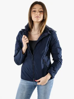 Solada Giubbino donna 100 grammi reversibile con cappuccio - blu scuro