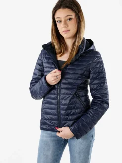 Solada Giubbino donna 100 grammi reversibile con cappuccio - blu scuro