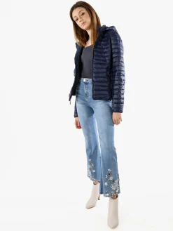Solada Giubbino donna 100 grammi reversibile con cappuccio - blu scuro