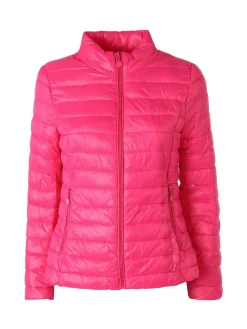 Solada Giubbino donna imbottito modello 100 grammi con zip - fucsia
