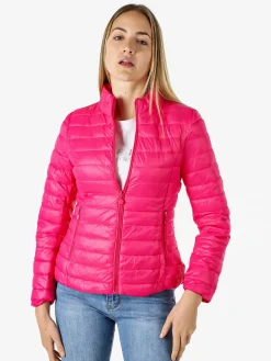 Solada Giubbino donna imbottito modello 100 grammi con zip - fucsia