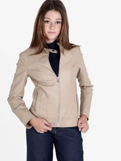 Solada Giubbino donna in ecopelle con zip