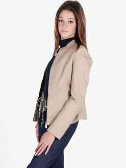 Solada Giubbino donna in ecopelle con zip