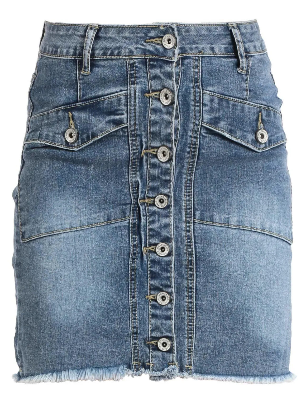 Solada Gonna corta in jeans con bottoni