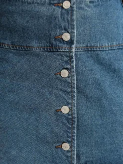Solada Gonna di jeans a portafoglio con bottoni