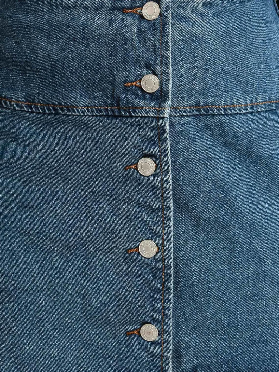Solada Gonna di jeans a portafoglio con bottoni