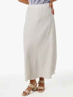 Solada Gonna lunga da donna con elastico in vita - beige