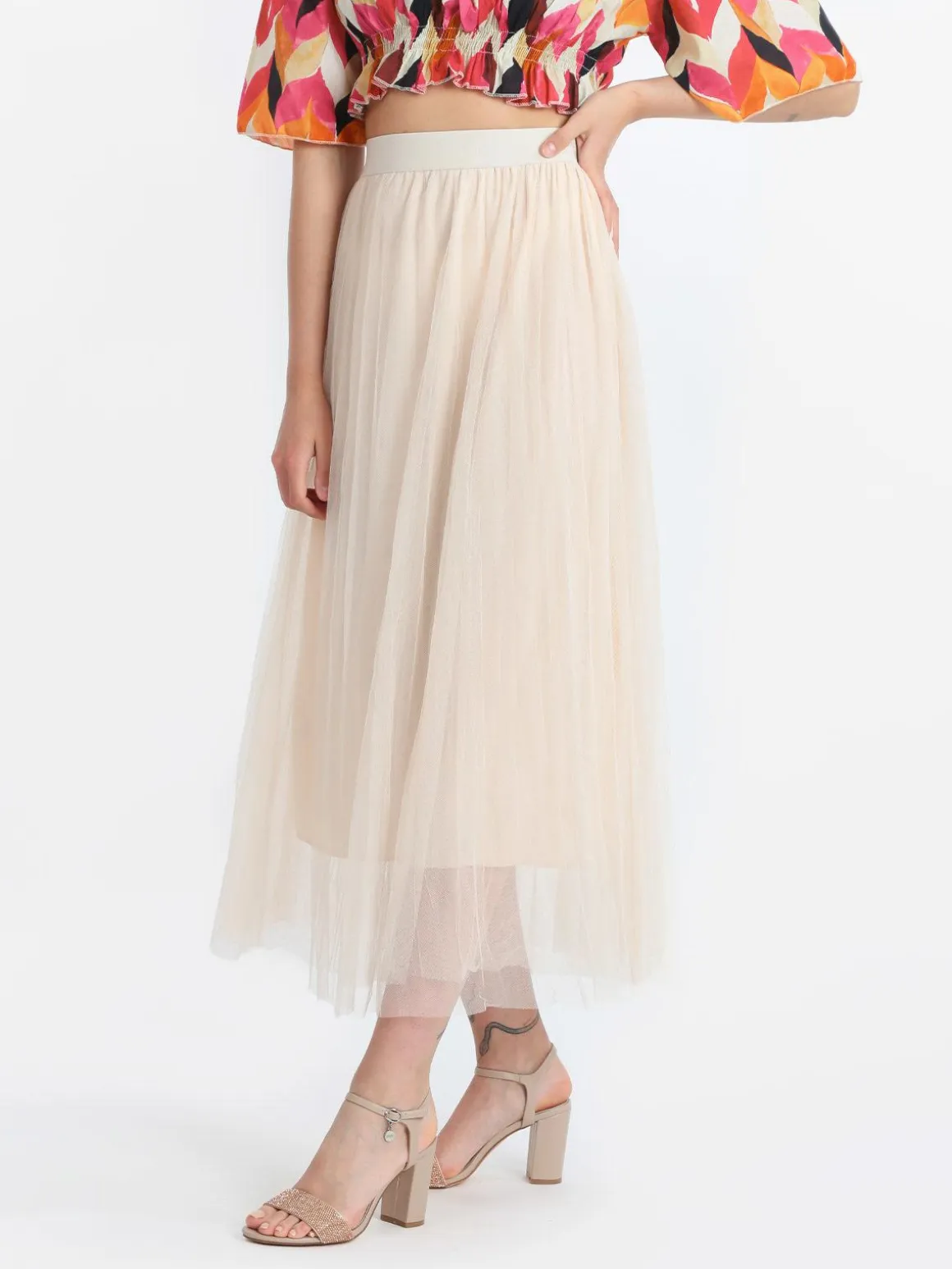 Solada Gonna lunga in tulle plissettato