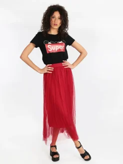 Solada Gonna lunga in tulle plissettato