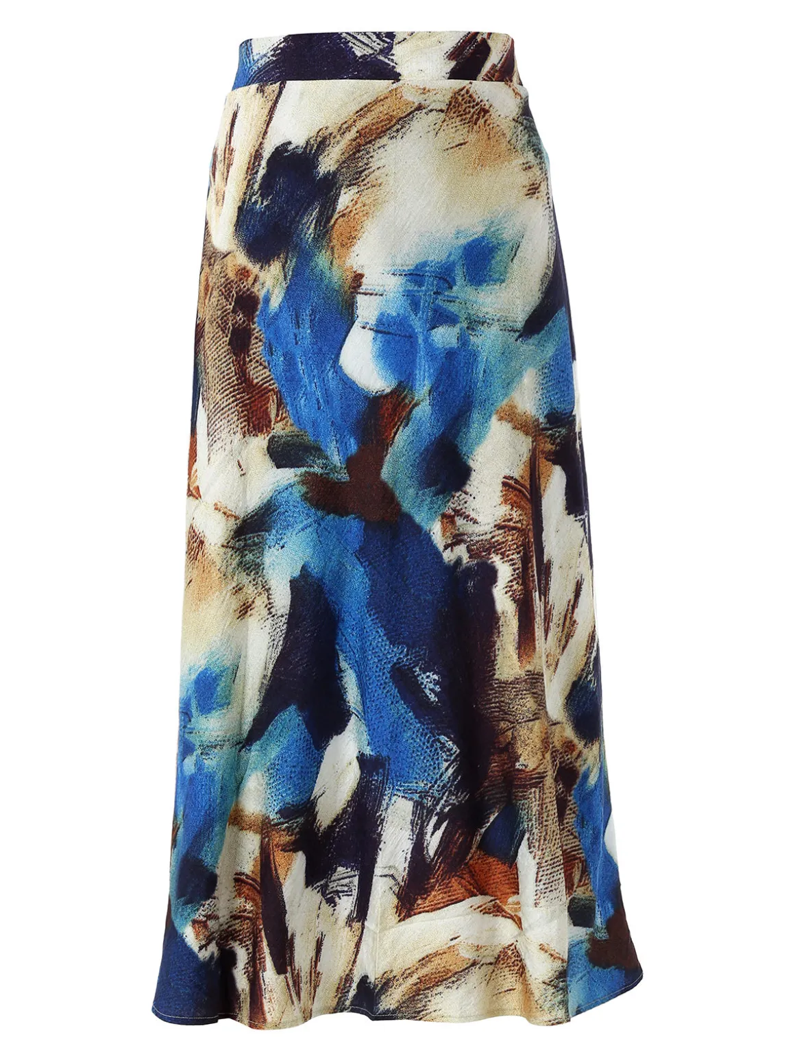 Solada Gonna midi da donna con stampe colorate - blu