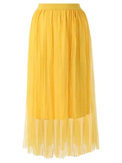 Solada Gonna midi da donna in tulle - giallo